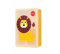 3 Sprouts Silicona Bento Box para Niños - Tupper Silicona - Fiambrera Hermética Infantil con Compartimentos - Caja Almuerzo Infantil - Lunch Box - León