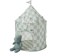 3 Sprouts - Tienda de Campaña Infantil - Casita de Tela para Niños, Cabañas para Niños - Ideal para Interior y Exterior - Tablero de Ajedrez - Verde