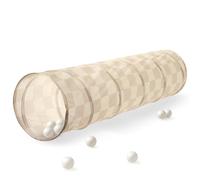 3 Sprouts - Túnel de Juego Infantil - Diversión y Aventura para Niños y Bebés - Ablero de Damas - Beige