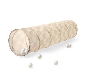3 Sprouts - Túnel de Juego Infantil - Diversión y Aventura para Niños y Bebés - Ablero de Damas - Beige