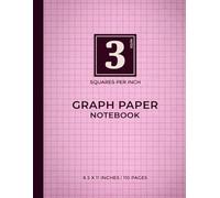 3 Squares Per Inch Graph Paper Notebook - Pink Series | Medium Grid Notebook for Math, Design & Planning: Balanced Grid for Structured Sketching, STEM ... & Creative Layouts | 3 SPI Graph Paper