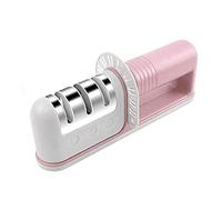 3 Stage Professional Kitchen Knife Sharpener with Diamond Coated Wheel System for Chef Knife Straight Knife and Scissors (Color : Pink)