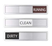 3 Status Silver Clean Dirty Dishwasher Running Sign, adhesivo para lavavajillas, adhesivo para lavavajillas, funciona en todos los lavavajillas, no raya, 3 opciones fáciles de cambiar
