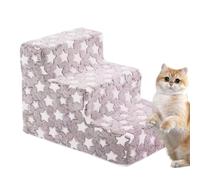 3-Step Dog Stairs for Small Pets, No Slip Washable Pet Ramp Ladder for Cats and Dogs, Removable Climbing Steps for Bed Chair Sofa Couch and Window Sills, Indoor Use for Safe Comfortable Access