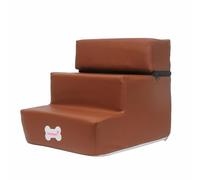3 Step Dog Step Stairs Pet Ladder Cover Nonslip Dog and Cat Steps Removable Comfortable Non Dog Staircases Suitable for Small Dogs Wishbone Hundekauen (Coffee, One Size)
