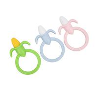 3 Stück Baby Corn Beißring Silikon Beruhigendes Beißspielzeug Trainingsgeschenke für Kleinkinder zur sensorischen Erforschung und Beißlinderung (Ein Set)(EIN)