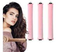 3 Stück Hitzefreie Lockenwickler, Heatless Curls Band, Lockenwickler Über Nacht mit Haken, Overnight Blowout Locken Ohne Hitze, Lockenwickler Heatless Curls für Alle Haartypen (Rosa)