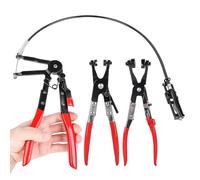 3 Stück Schlauchklemmenzange, Schlauchschellenzzange mit Geradem Hals,Schlauchklemmenzangen,Schellenzzange KFZ ,Achsmanschetten Zange,Federbandschellenzzange Werkzeug für Wartung Reparatur