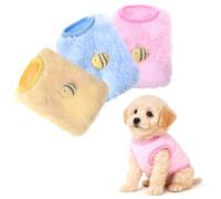 3 sudaderas para perros pequeños, suaves suéteres para cachorros, de forro polar, para perros pequeños y gatos (XXXS)