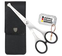 3 Swords Germany - Tijeras de nariz y oreja oidos profesional con punta redondeada inoxidable para el cabello