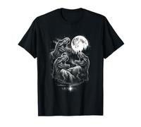 3 T. Rex Roaring To Moon Vinta Retro Style Funny 80s-90s Camiseta