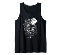 3 T. Rex Roaring To Moon Vinta Retro Style Funny 80s-90s Camiseta sin Mangas