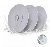 3 Tapones de desagüe de Silicona universales, para Lavabo y bañera con función de presión y colador de Pelo, práctico colador para Lavabo, bañera y Fregadero de Cocina, Color Gris