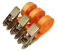 3 tensores de cuerda for coche 1 a 6 m x 25 mm, correa amarre, trinquete carga, tensor fijo for equipaje, hebilla cinta, herramienta(2.5cm X 3Meter)