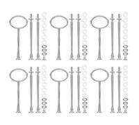 3-Tier Cake & Dessert Stand Set, 6-Piece Oval Tiered Display Rack, Fruit Plate & Cupcake Holder, Wedding Party Buffet Table, Individual Sets Included