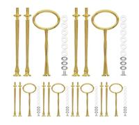 3-Tier Cake & Dessert Stand Set, 6-Piece Oval Tiered Display Rack, Fruit Plate & Cupcake Holder, Wedding Party Buffet Table, Individual Sets Included