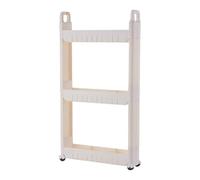 3 Tier Rolling Cart with Wheels Narrow Shelf nizer for Bathroom and Kitchen Slim Storage Cart for Small Spaces Easy Assembly White