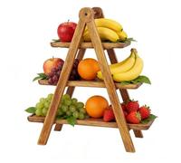 3 Tier Serving Tray - Rectangle Layered Platter Stand, Multi Level Food Display for Events, Party Table Presentation Accessory Detail, Fruit Dessert Cake Snack Pastry Wedding Bar Holiday Use