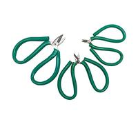 3 tijeras de costura con mango verde, cortaúñas cortas, tijeras pequeñas para bordar, tijeras de bordado, cortadoras cortas