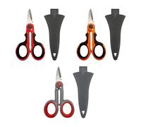 3 Tijeras de Electricista con Cubierta Protectora, Cortador de Cable de Fibra Antideslizante Resistente, Tijeras de Línea de Pesca para Recortar Pesca, Trenzado de Alambre