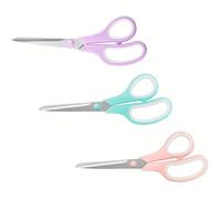 3 tijeras multiusos de goma con agarre de goma de 8.5 pulgadas, tijeras de acero inoxidable para oficinas, hogar, corte, costura, multiusos