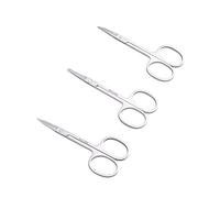 3 tijeras pequeñas para cejas y nariz para el pelo, barba, bigote, pestañas, recortadoras de uñas, tijeras de aseo facial para hombre y mujer