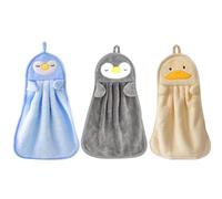 3 Toallas de Microfibra absorbentes para niños con Formas de Dibujos Animados,Toallas de Mano de Animales Lindos, absorbentes, para Colgar y secar a Mano,Toalla de Secado rápido para niños y Adultos
