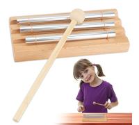 3 tonales campanas sonoras con martillo de madera, campana sonora para energía, instrumento percusivo Schlagzeug, campana sonora de madera, Glockenspiel Chime para meditación, yoga, oración y regalo