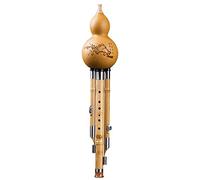 3 tonos Bb/C/D Key Hulusi Gourd Cucurbit Flauta Instrumento tradicional chino con estuche de nudo chino Flauta Hulusi natural Instrumento de viento for niños adultos Principiantes /71 (Color : Nature