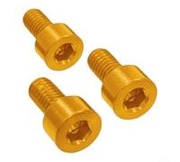 3 tornillos de tuerca de cuerda de bloqueo de guitarra eléctrica para puente de trémolo con galvanoplastia para un acabado suave y resistencia al desgaste (dorado)