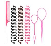 3 Trenzadores De Pelo En Espiga, 1 Peine, 2 Extractores De Pelo, Juego De Herramientas Para Trenzar El Cabello, Herramientas De Peinado Para Mujeres, Accesorios Para Peinar El Cabello