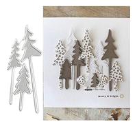 3 troqueles de metal para árbol de Navidad, cedro, ciervos, plantillas de corte para álbumes de recortes, álbumes de recortes, troqueles decorativos de papel para hacer tarjetas