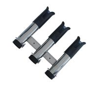 3-Tube Rod Holder, Boat Fishing Gear Rack, 12.01x10.83 Inches Kayak Pole Stand with Sturdy Construction, Organizer Accessory, Fishing Rod Holder with Secure Design, Outdoor Gear for Sea River