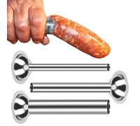 3 tubos de acero inoxidable para embutidos, 12/19/32 mm, relleno para picadora de carne, accesorios para picadora de carne, tubos de relleno para embudo, boquillas de repuesto para picadora de carne