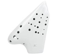 3 Tubos De Cerámica Ocarina Alto C Llave 23 Agujeros AC Ocarina Profesional Instrumentos Musicales Ocarinas Mate Con Accesorios(White)