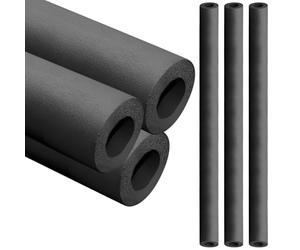 3 tubos de espuma de aislamiento de tuberías, 20 mm de grosor, 5.9 pies de longitud, cubiertas de goma y plástico, para sistemas de CA, tuberías solares, líneas de gas, conservación del calor y
