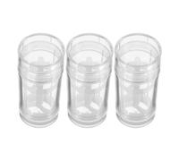 3 Tubos Rellenables de Bálsamo Labial, Contenedor Vacío 30g As | Dispensación Inferior, Cierre Hermético, Superficie Lisa, para Bálsamo y Protector Solar en Baño