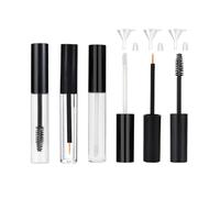 3 tubos vacíos de máscara de pestañas de 10 ml, tubo delineador de ojos y tubos de brillo de labios con inserciones de goma y embudos, botella de contenedor de crema de pestañas, kit ideal para