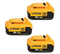 3 Ud. Batería Recargable De Ion Litio 20V 8.0Ah Compatible con Dewalt DCB200 DCB204 DCB206 DCB206-2 DCB201 DCB203 DCB181 Accesorios para Herramientas Eléctricas