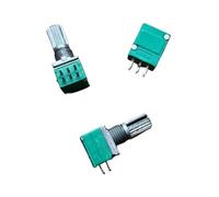 3 uds 09 tipo doble potenciómetro de 6 pines B50K con amplificador de punto medio potenciómetro giratorio de volumen B503 longitud del mango 15MM