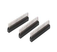 3 Uds, 2x20 Pines, Paso de 2,54 M, Cabezales de Pines Cortos de Doble Hembra Extra Altos para para Ordenadores Y Placas de Pruebas