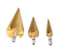 3 Uds 4-12/20/32mm 1/4 "brocas De Núcleo Hexagonal De Metal Recubiertas De Titanio Hss Juego De Brocas Escalonadas Cortador De Agujeros Cónicos Cónico Métrico