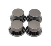 3 Uds/4 Uds Perillas De Metal Para Bajo De Guitarra Perilla De Control De Velocidad De Campana De Sombrero De Copa Para Accesorios De Guitarra SG 5 Colores Piezas de accesorios para guitarra(Black Nic