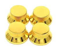 3 Uds/4 Uds Perillas De Metal Para Bajo De Guitarra Perilla De Control De Velocidad De Campana De Sombrero De Copa Para Accesorios De Guitarra SG 5 Colores Piezas de accesorios para guitarra(Gold,4pcs