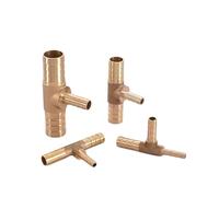 3 uds 4mm 5mm 6mm 8mm 10mm 12mm 14mm 16mm tipo T reductor de espiga for manguera tubo de púas de latón adaptador de conector reductor(8-12-8mm OD)