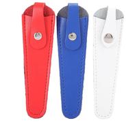 3 uds Bolsa de Funda para Tijeras de Pelo de Cuero PU, Estuche portátil para Tijeras de peluquería, Soporte para salón, Peluquero Estilista doméstico