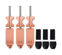 3 uds boquilla desmontable rápida Hotend Impresión de Metal con cubiertas de silicona cepillos aptos para impresora 3D Ad5x 0,25 Mm 0,4 Mm 0,6 Mm
