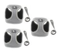 3 uds Chaleco para Mascotas arnés cinturón Gris Correa de Conejito Correa para Cachorro arnés para Gato arnés para Mascotas Correa retráctil para Perros pequeños Carrito para Cachorros