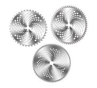 3 Uds Hojas de Sierra 40 60 80 Dientes Acero de Aleación para Cortadora de Césped Desbrozadora, Superficie Cromada, Corte Efectivo