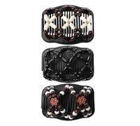 3 Uds. Insertos De Peine Para El Pelo, Tocados Para Mujer, Peine Elástico De Doble Fila, Accesorios Para El Cabello Mágicos A La Moda